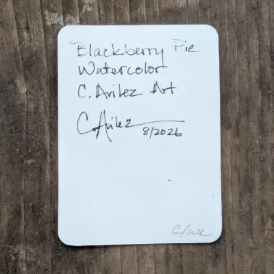 Blackberry Pie aceo art card thumbnail 3