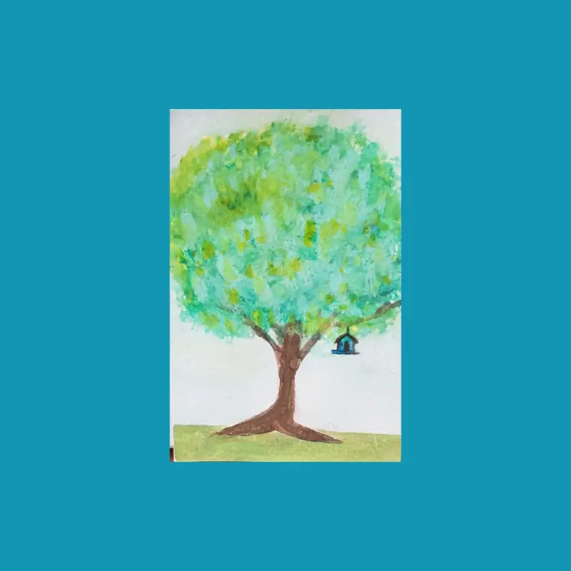 Summer trees aceo art card