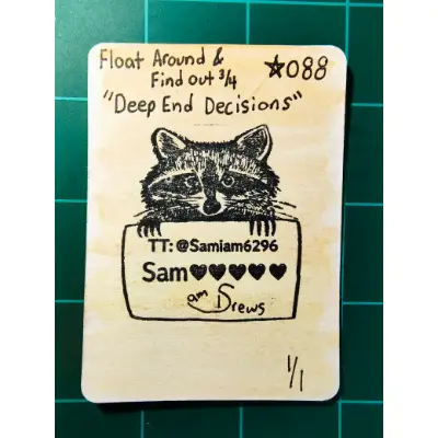 Deep End Decisions aceo art card thumbnail 2