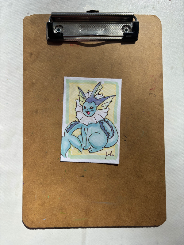 “Vaporeon” Pokemon aceo art card
