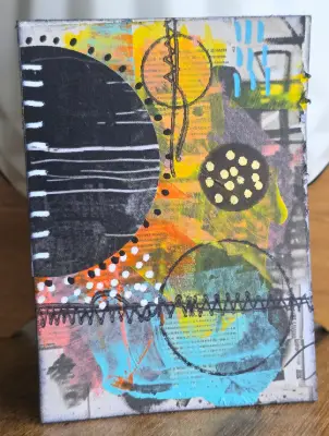 Grunge Abstract Trio Bundle aceo art card thumbnail 4