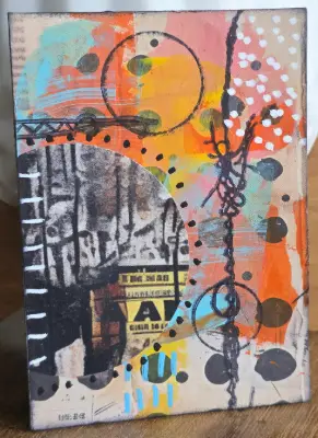 Grunge Abstract Trio Bundle aceo art card thumbnail 3