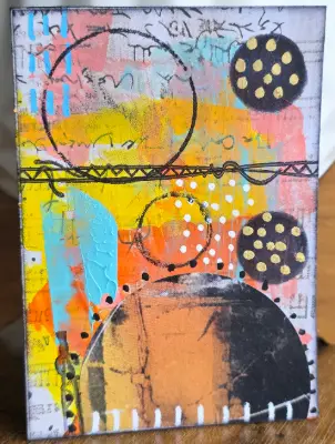 Grunge Abstract Trio Bundle aceo art card thumbnail 2