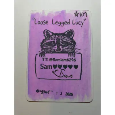 Loose Legged Lucy aceo art card thumbnail 2