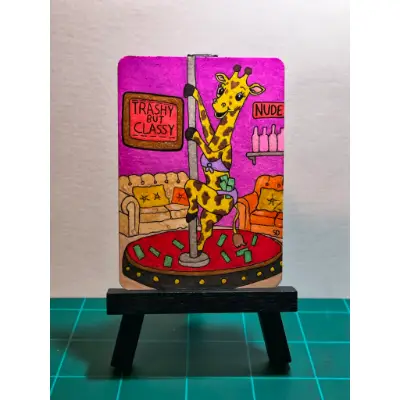 Loose Legged Lucy aceo art card thumbnail 3
