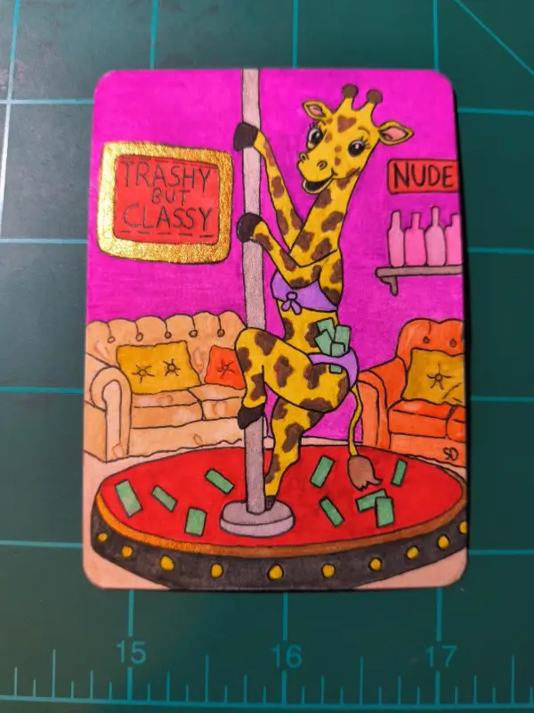 Loose Legged Lucy aceo art card