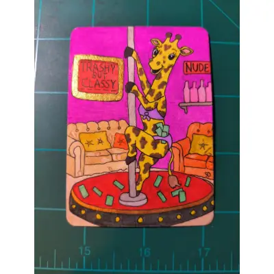 Loose Legged Lucy aceo art card thumbnail 1