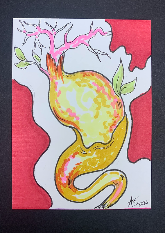 Gastric Happenings aceo art card