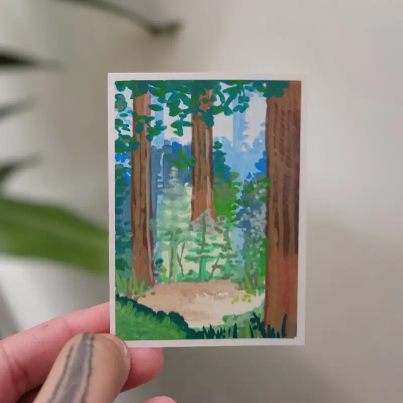 Peaceful Forest aceo art card