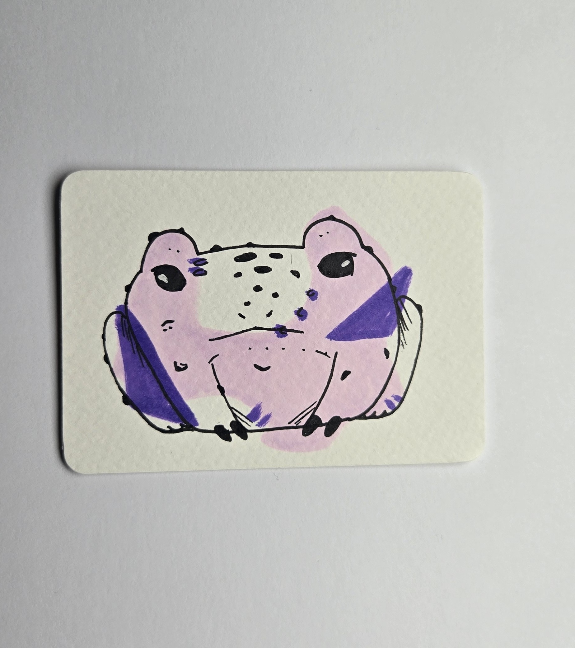 Cute Frog - Blob Shape Series 2/4 aceo art card