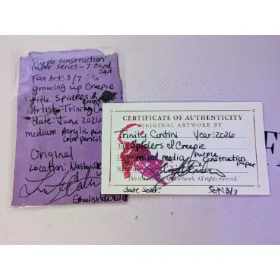 Spiders & Creepie aceo art card thumbnail 2