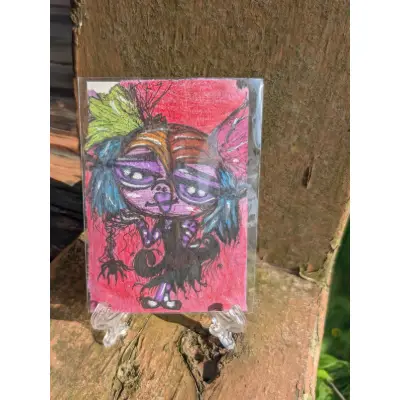 Spiders & Creepie aceo art card thumbnail 1