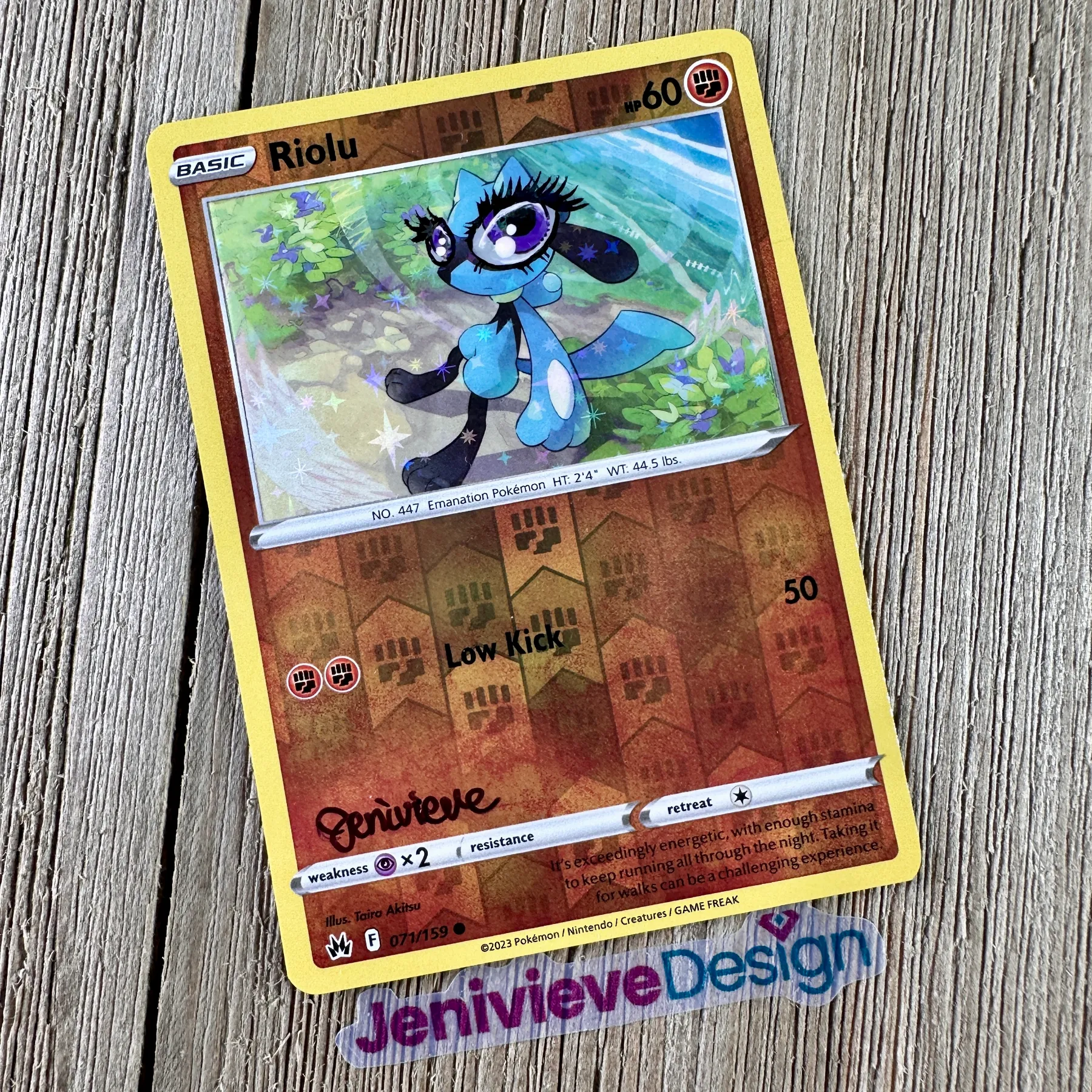 Yassified Pokémon: Riolu aceo art card
