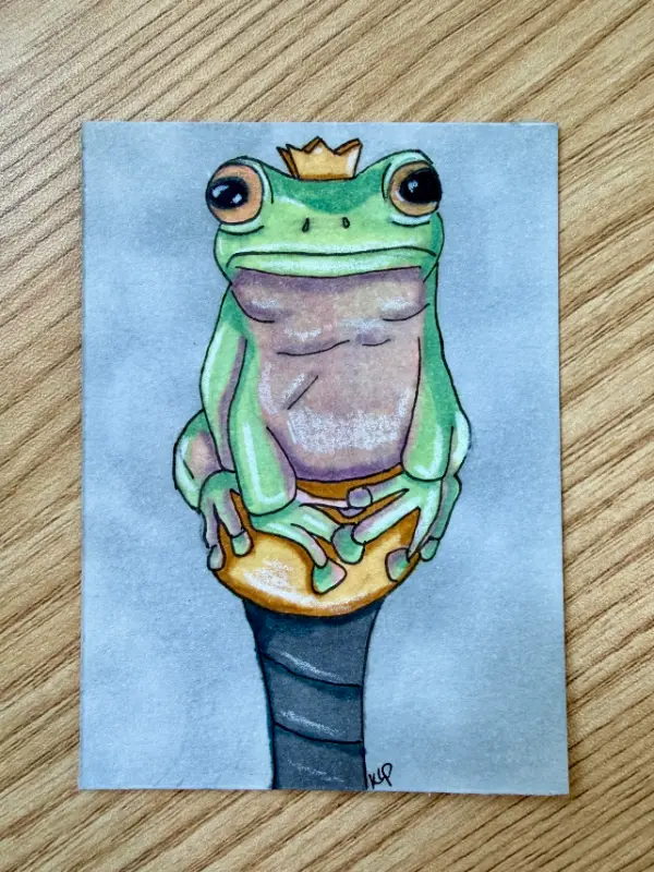 Frog Prince aceo art card