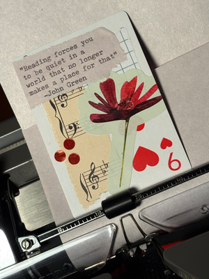 Floral Quote Card #128 by Mazerzine John Green aceo art card thumbnail 2