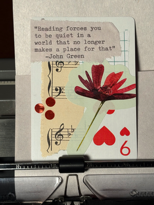 Floral Quote Card #128 by Mazerzine John Green aceo art card thumbnail 1