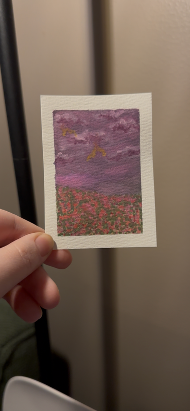 Wildflower Storm aceo art card