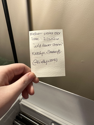 Wildflower Storm aceo art card thumbnail 2