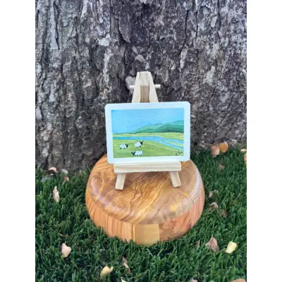 Sheep Study: Three Sheep aceo art card thumbnail 1