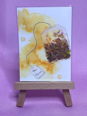 A Proper Tea Bagging aceo art card thumbnail 2