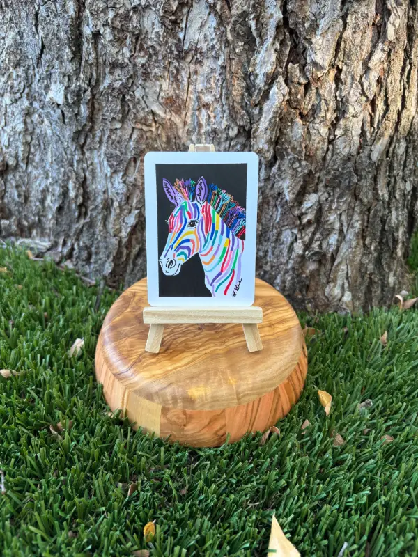 Ziggy the Zebra aceo art card