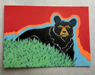 Twighlight Bear No. 4 aceo art card thumbnail 1