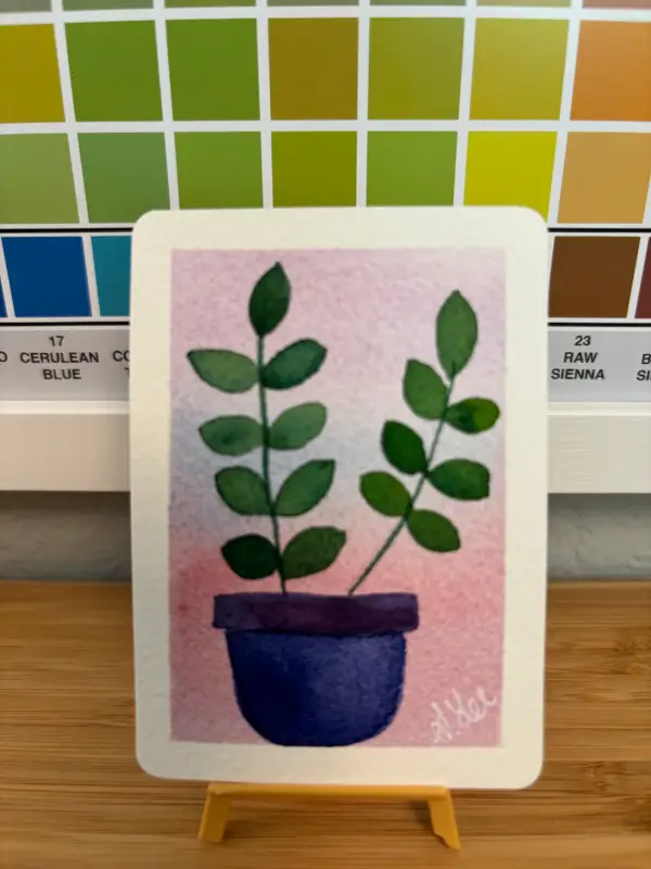 House Plant II : Series II aceo art card