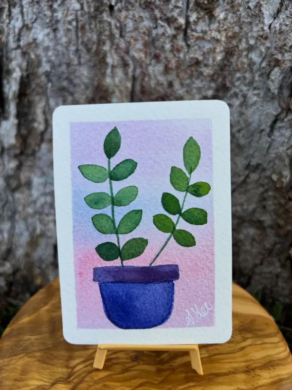 House Plant II : Series II aceo art card