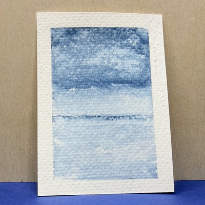 Indigo Sea aceo art card thumbnail 1