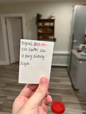 A Rainy Birthday aceo art card thumbnail 2