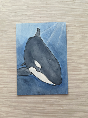 “Matriarch” Orca Series 2/4 aceo art card thumbnail 1