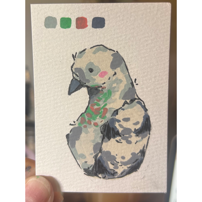 The Pigeon Collection: Blind Box ACEO aceo art card thumbnail 3