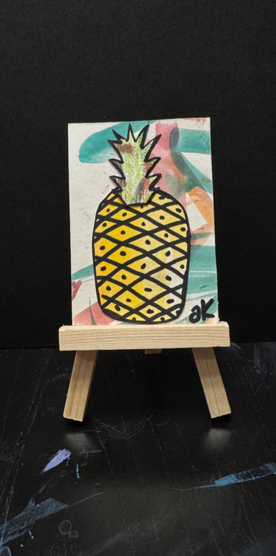 Pienapple aceo art card