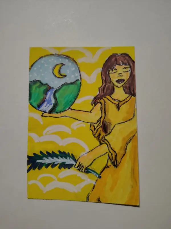 Celestial Moon ninthhouseoracle aceo art card