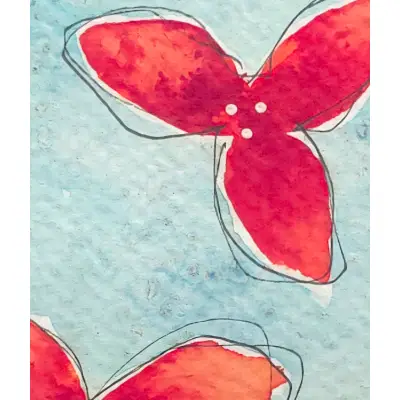 Ruby Flowers 1 & 2 aceo art card thumbnail 5