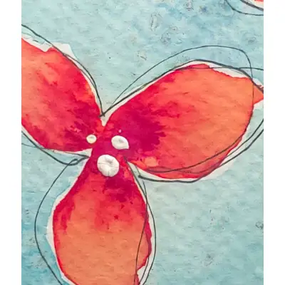 Ruby Flowers 1 & 2 aceo art card thumbnail 4