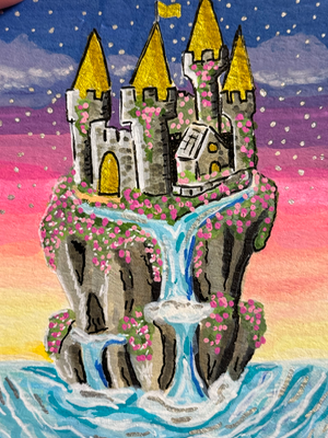 Nowhere castle aceo art card thumbnail 2