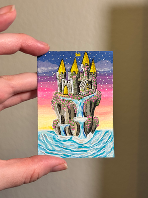 Nowhere castle aceo art card thumbnail 1