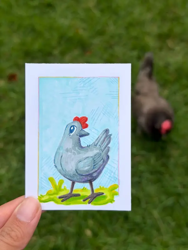 Silly Little Li'i - #1 of Silly Chicken Series aceo art card