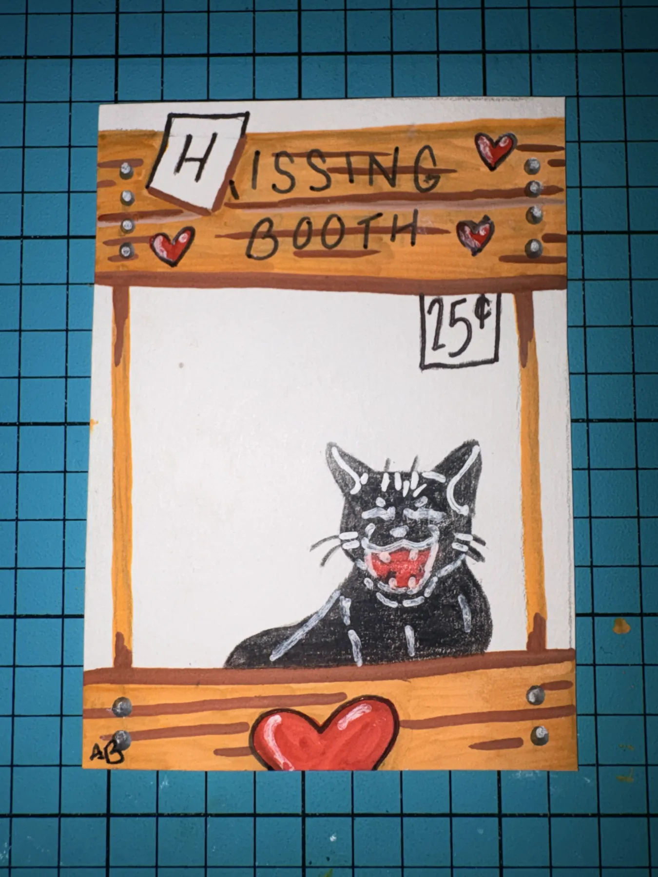 Hissing Booth aceo art card