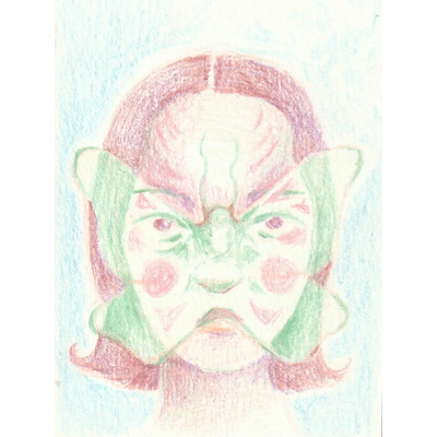 Butterfly Girl 1 aceo art card thumbnail 1