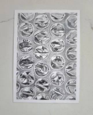 Bubble Wrap Study #3 aceo art card thumbnail 2