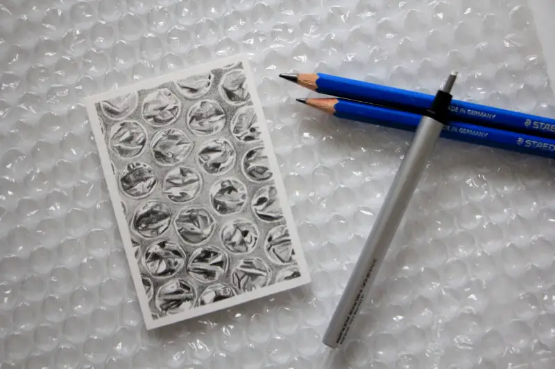 Bubble Wrap Study #3 aceo art card