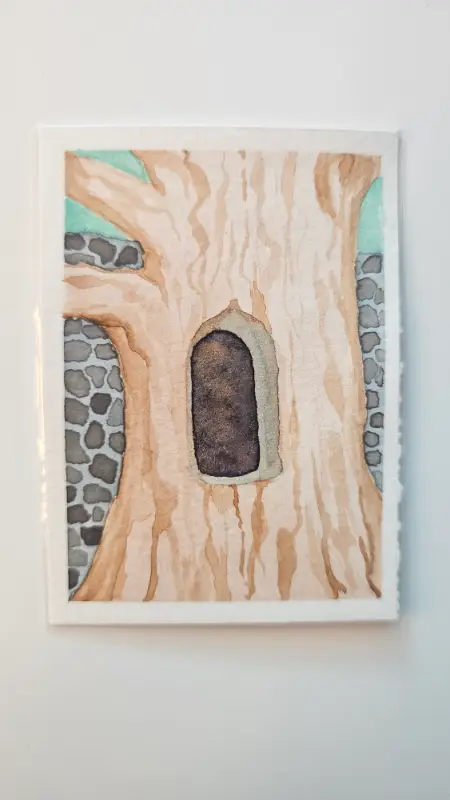 Window to the soul aceo art card