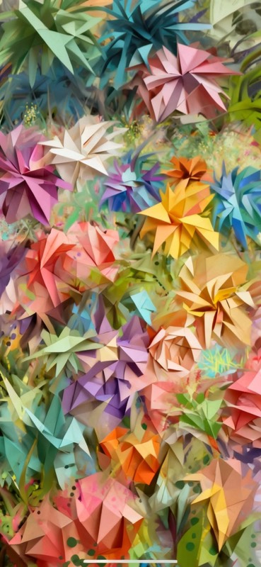 Flower Geo aceo art card