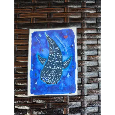 Whale Shark aceo art card thumbnail 2