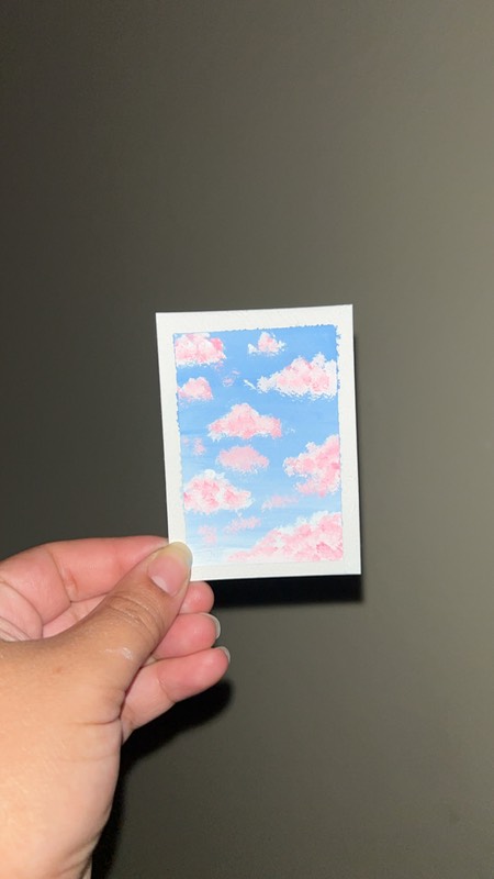 Cotton Candy Skies aceo art card