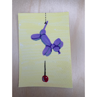 The Pin of Damocles aceo art card thumbnail 1