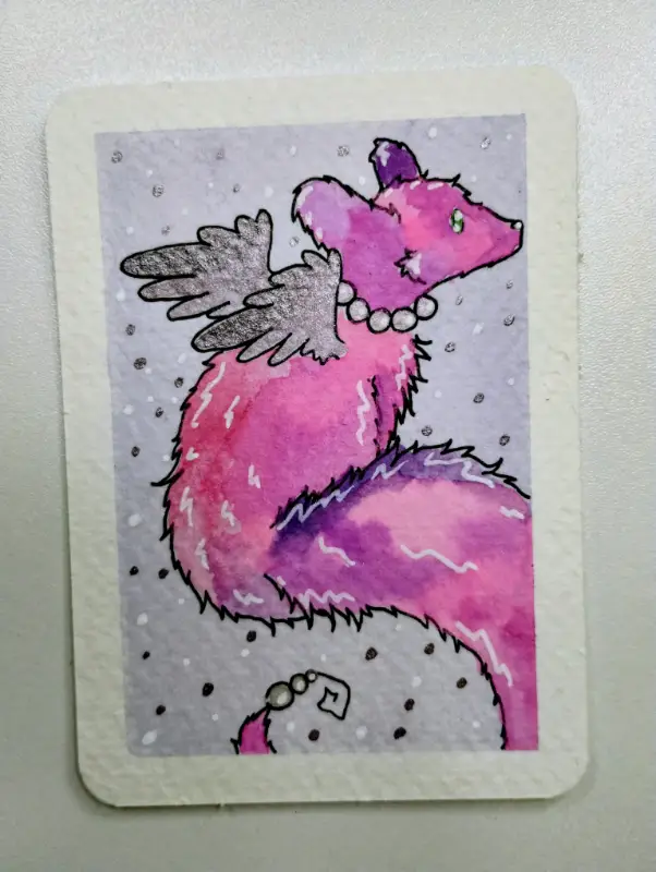 Pearls aceo art card