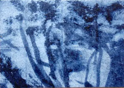 Washi and Indigo Ink original art ACEO #3 aceo art card thumbnail 2